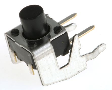 Black Stem Tact Switch, SPST-NO 50 mA 5.85mm