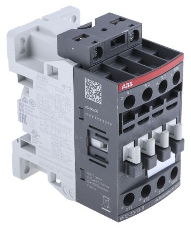 AF12 30 10 11 ABB ABB 3 Pole Contactor 28 A 24 V Ac Dc Coil AF