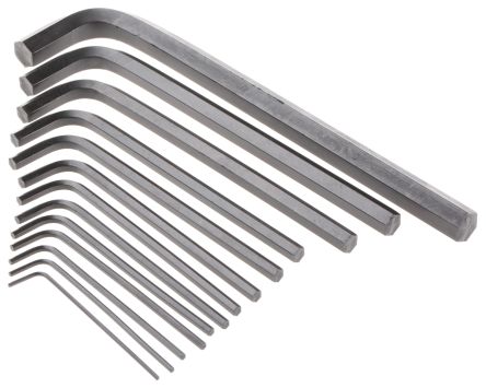 Allen L Shape Long Arm Hex Key Set 13 pieces Nickel Chromium Steel
