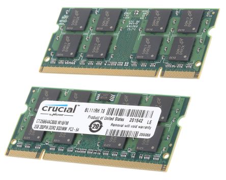 Crucial 4 GB 800MHz DDR2 SODIMM Memory Module
