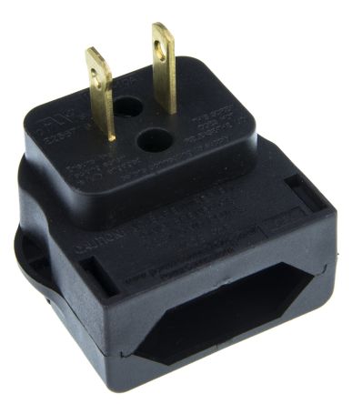 PowerConnections Europe to US Plug Adapter with European Plug and US, Rated At 10A