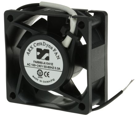 AC Axial Fan, 60 x 60 x 28.3mm, 29m&#179;/h, 22W, 100 &#8594; 240 V ac (CeraDyna Series)