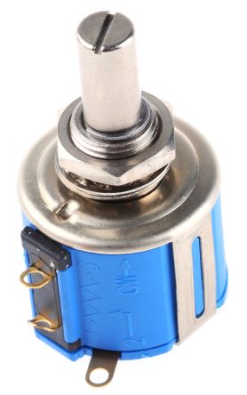 Bourns 3543S Series Precision Potentiometer with a 6.35 mm Dia. Shaft 3-Turn, 5k&#937;, &#177;5%, 1W, &#177;50ppm/&#176;C, Panel Mount