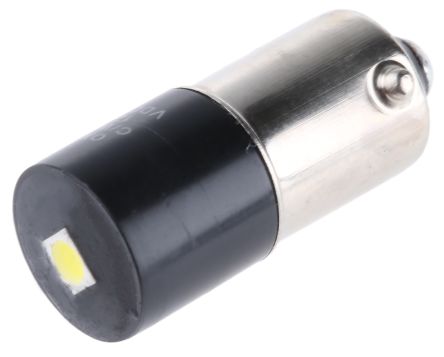 LED Reflector Bulb, BA9s, White, Single Chip, 10mm dia., 12 &#8594; 60 V ac/dc