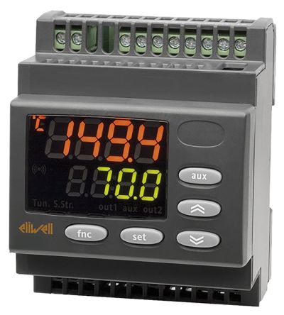 Eliwell On/Off Temperature Controller, 70 x 85mm, Thermocouple Input, 90 &#8594; 240 V ac Supply
