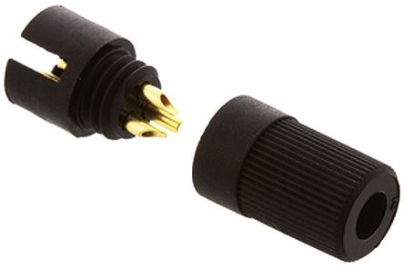 Binder 719, 3 Pole Cable Mount Subminiature Connector Plug, IP40, Male Contacts