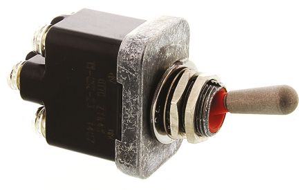 Toggle Switch DPDT On-On, 20 A @ 28 V dc, Panel Mount