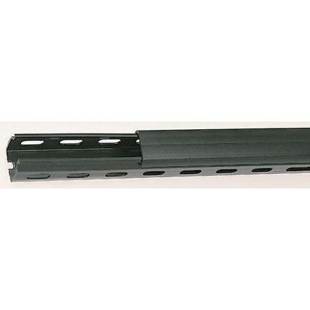 Betaduct Black PVC Closed Slot Cable Trunking Slotted Panel Trunking, W15 mm x D15mm, L1m