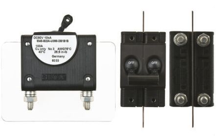 2 Pole Panel Mount Non Fused Isolator Switch, 60 A, IP00, IP40