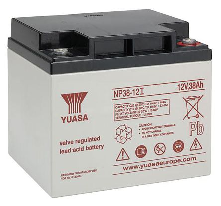 Yuasa NP38-12I 12V Lead Acid Battery, 38Ah