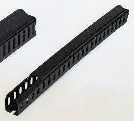 Betaduct Black PVC Open Slot Slotted Trunking Slotted Panel Trunking, W25 mm x D37.5mm, L1m