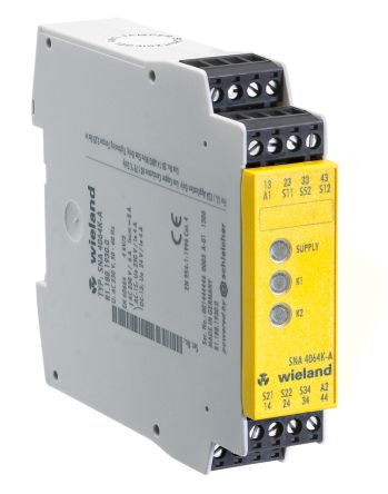 SNA 4063K Safety Relay, Dual Channel, 230 V ac, 3 Safety, 1 Auxiliary