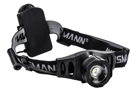 Ansmann LED Head Torch HD7F AAA, Black, aluminium, plastic Case