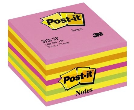 Post-It Pink Sticky Note, 76mm x 76mm