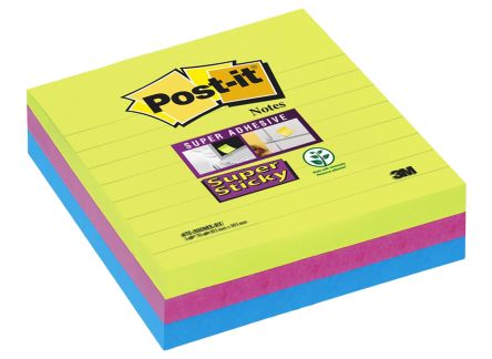 Post-It Assorted Sticky Note, 90 Notes per Pad, 101mm x 101mm