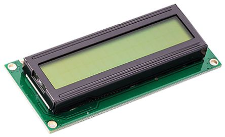 Fordata FC1602N01-FHYYBW-51LE Alphanumeric Transflective LCD Alphanumeric Display Yellow-Green, LED Backlit