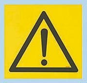 Danger Sign with Pictogram Only PET, 200 x 200mm 1 Hazard Warning