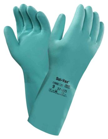 Ansell Green Chemical Resistant Nitrile Reusable Gloves 8 - S