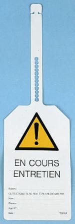 Danger Sign with French Text PVC, 85 x 145mm 10 Hazard Warning Label