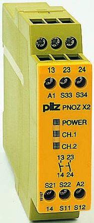 PNOZ X2 24VAC/DC 2n/o | Pilz Sicherheitsrelais, PNOZ X, 2 Kanal, 24 V ...