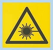 Radiation Sign with Pictogram Only PET, 200 x 200mm 1 Hazard Warning