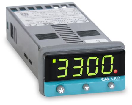 CAL 3300 PID Temperature Controller, 48 x 24 (1/32 DIN)mm, 2 Output 1 Relay, 1 SSD, 100 V ac, 240 V ac Supply Voltage