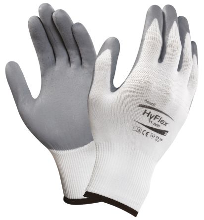 Ansell Grey Special Purpose Nylon Nitrile-Coated Reusable Gloves 9 - M