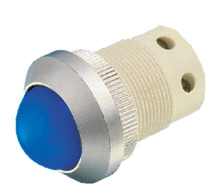 Prominent Indicator Panel Mount, 22mm Mounting Hole Size, Blue LED, Screw Termination, 20 mm Lamp Size