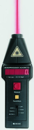 Compact CT6/LSR Tachometer, Best Accuracy &#177;0.05 % Optical LED 99999rpm