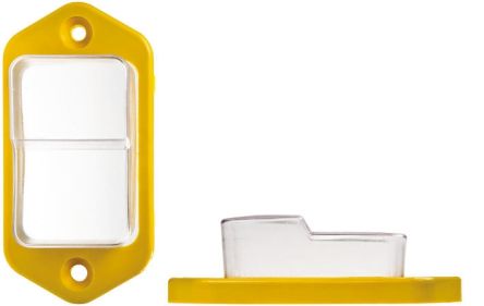 Protectkit yellow rectangular pushbutton