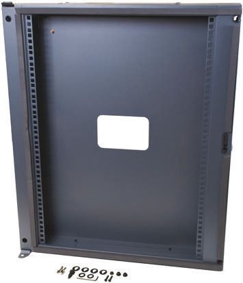 19-inch Rear Panel, 15U, Black, Steel
