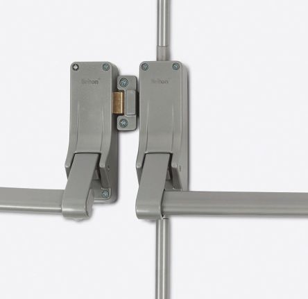 Briton Fire Door Push Bar, 2-Point, Works with Double Doors, For Use With 376.R, 378.R, 378DDS