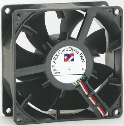 DC Axial Fan, 40 x 40 x 20mm, 21.6m&#179;/h, 3.12W, 24 V dc (CeraDyna Series)