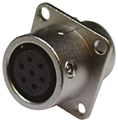 Tajimi Electronics PRC03 Series, 7 Pole Panel Mount Connector Socket, 15mm Shell Size, Female Contacts