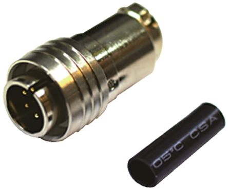 Tajimi Electronics PRC05 Series, 6 Pole Cable Mount Miniature Connector Plug, 16.7mm Shell Size, Male Contacts