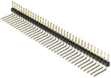 ASSMANN WSW AW140 Series, 2.54mm Pitch 36 Way 1 Row Right Angle Pin Header, Through Hole, Solder Termination