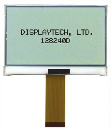 Displaytech 128240D-FC-BW-3 Graphic Transflective LCD Monochrome Display Black, LED Backlit, 240 x 128pixels