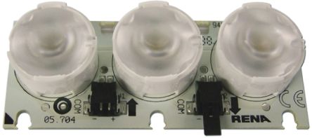 simpleLED 05704R888880066CBBF, Rectangular LED Light Engine, 3 White LEDs (3000K), 4.2 W, 12 V