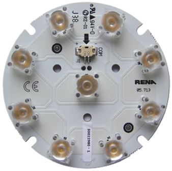 simpleLED 05713R888880067CAXF, Circular LED Light Engine, 9 White LEDs (3500K), 12.6 W, 35.9 V
