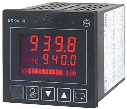P.M.A PID Temperature Controller, 96 x 96mm, 4 Output Relay, 90 &#8594; 250 V ac Supply Voltage