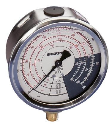 Enerpac GF230B Analogue Positive Pressure Gauge Hydraulic 700bar, Connection Size NPT 1/2