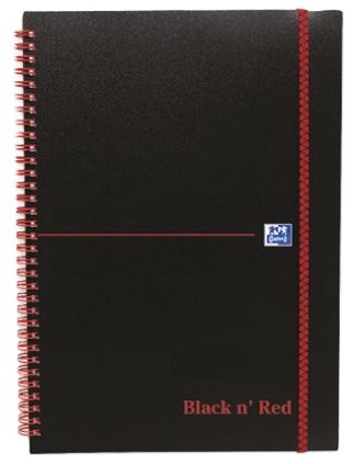 Black n Red A6 Wirebound Hardcover Notebook, 70 Ruled Sheets