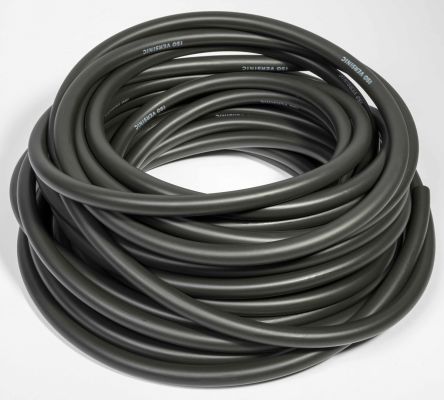 Saint-Gobain Tube Iso-Versinic&#174; Flexible Tubing, Black, 14mm External Diameter, 25m Long, 48mm Bend Radius