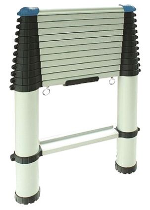 Zarges Telescopic Ladder 11 steps Anodised 3.3m open length