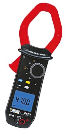 Chauvin Arnoux F601 Clamp Meter, Max Current 3000A ac CAT III 1000 V, CAT IV 1000 V With RS Calibration