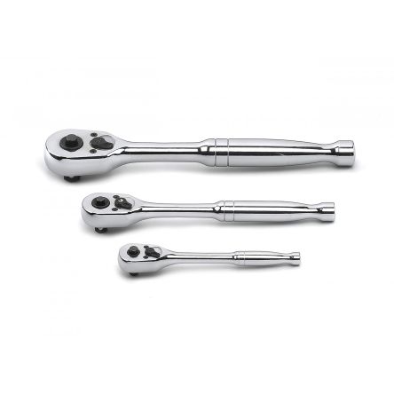 Gear Wrench 1/2 in, 1/4 in, 3/8 in Socket Wrench with Quick Release Handle