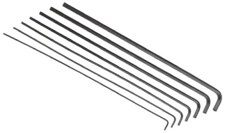 Allen L Shape Long Arm Hex Key Set 7 pieces Nickel Chromium Steel