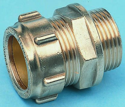Conex-Banninger 12mm x 3/8 in BSPP Male Straight Coupler Brass Compression Fitting