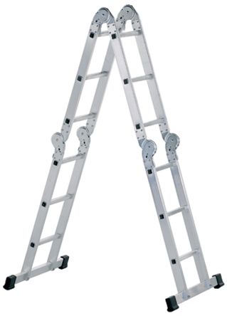 Zarges Platform Ladder 12 steps Aluminium 1.75m open length