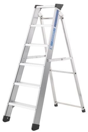 Zarges Step Ladder 6 steps Aluminium 1.3m open length